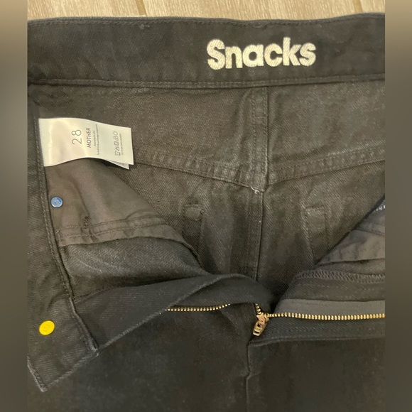 NWOT MOTHER SNACKS! The Candy Stick Black Denim Maxi Skirt, Size 28 - Picture 5 of 7